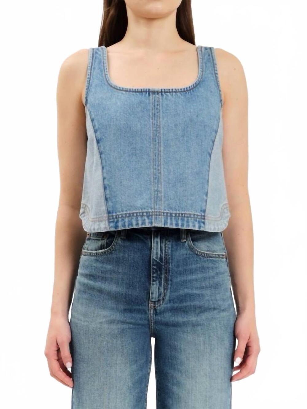 NEW DAZE solana sleeveless top in coasting